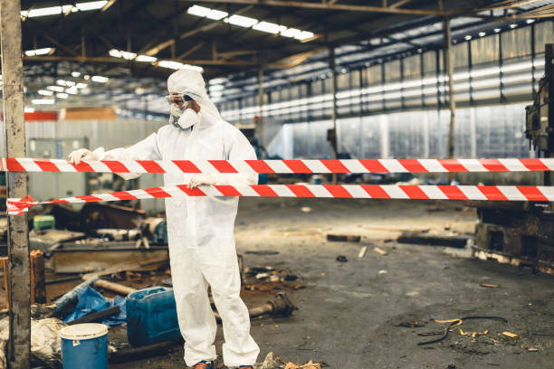 Professional Biohazard Cleanup technician working in Osceola, AR